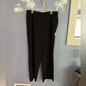 Camille La Vie Size 16 Black Trousers Side Zipper Preowned